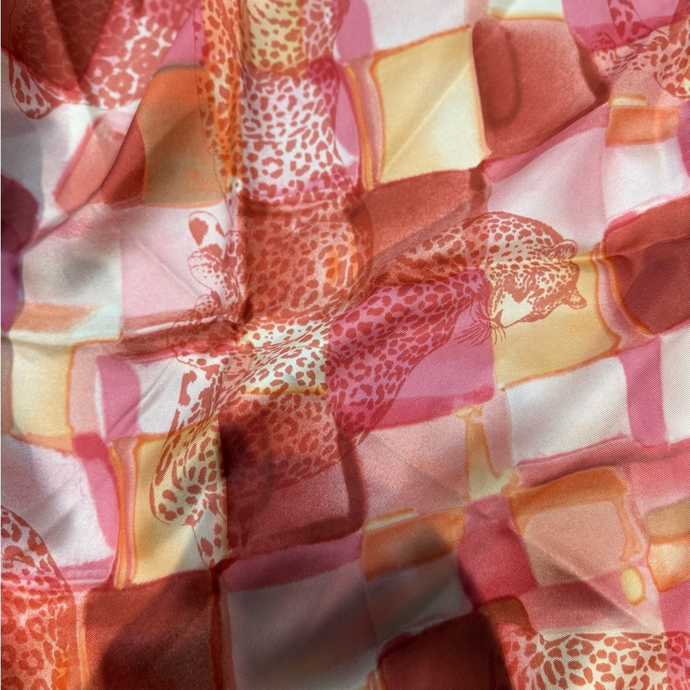 Ferragamo Pink Slik Scarf
